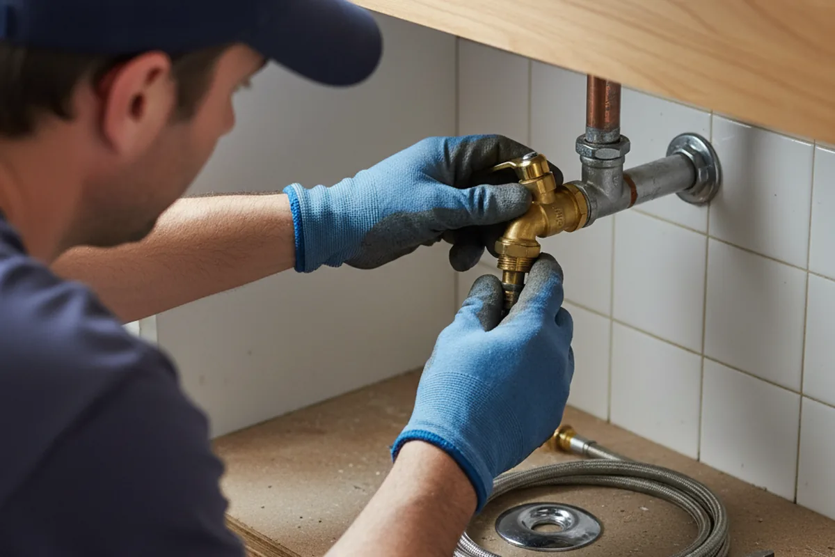 Shutoff valve and fitting work during Emergency Plumbing in Owings